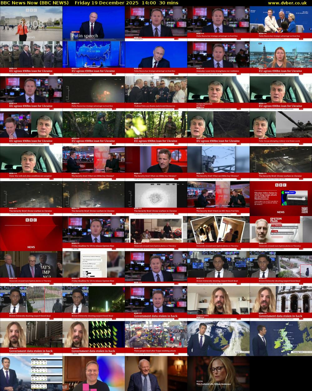 BBC News Now (BBC NEWS) Friday 19 December 2025 14:00 - 14:30