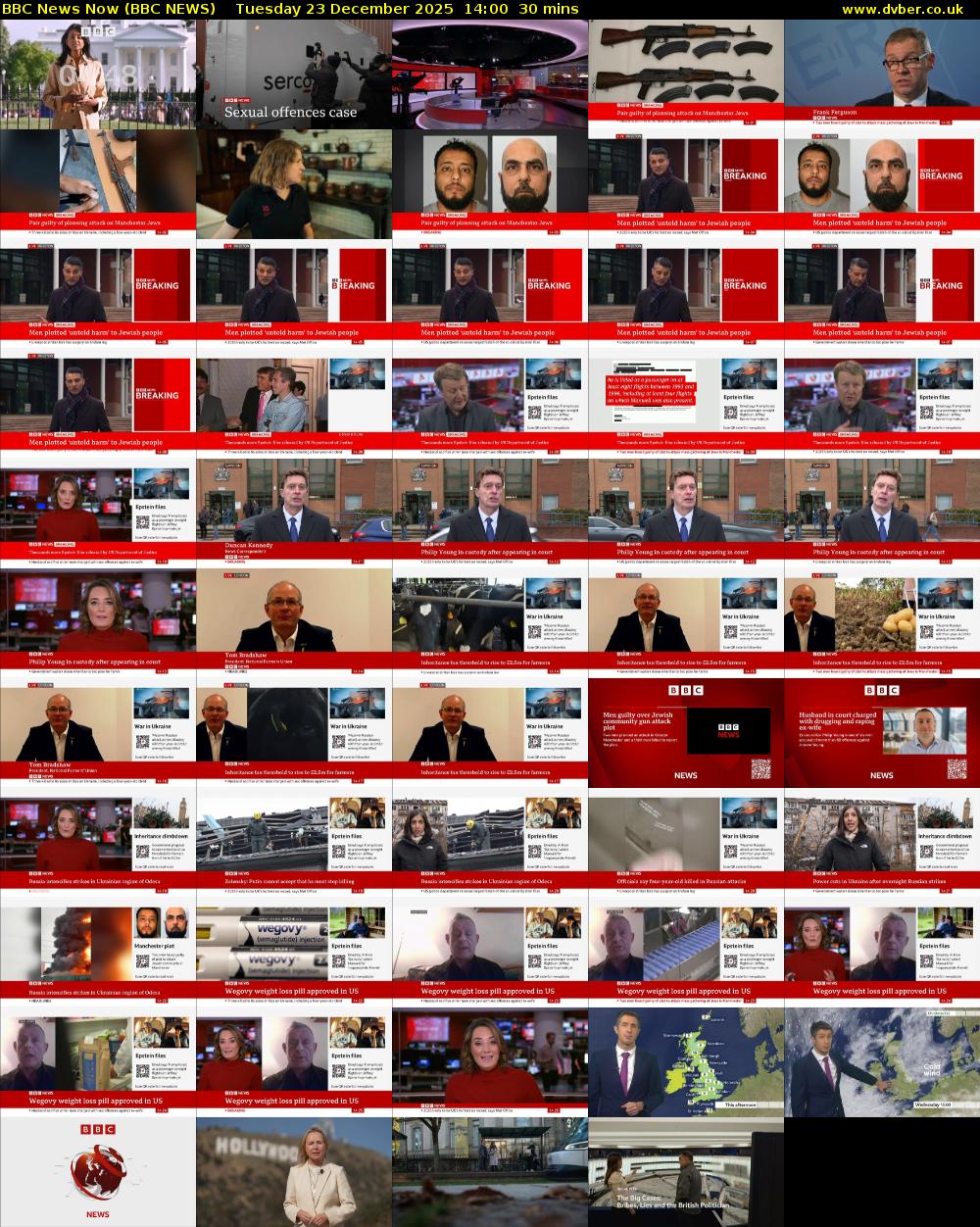 BBC News Now (BBC NEWS) Tuesday 23 December 2025 14:00 - 14:30
