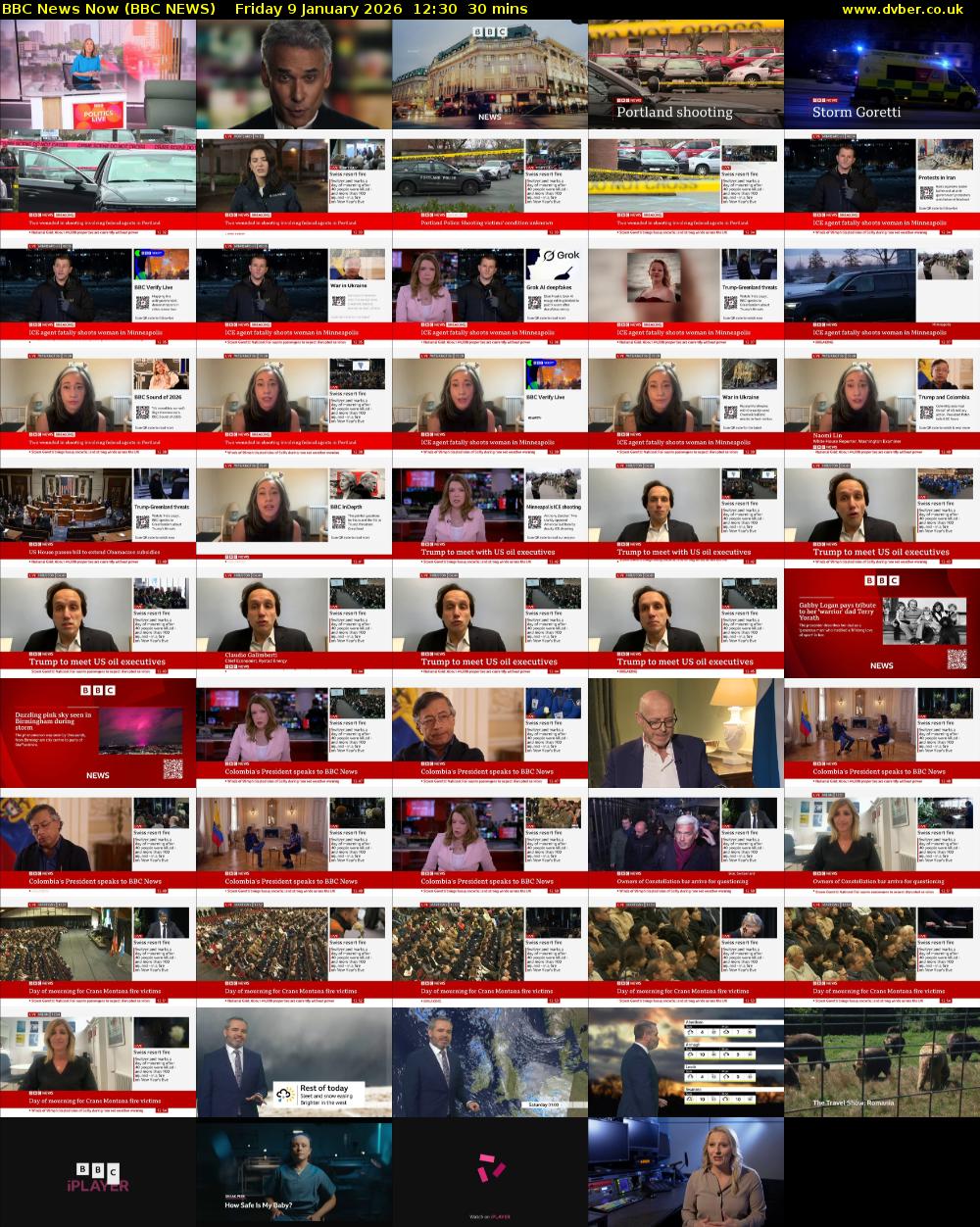 BBC News Now (BBC NEWS) Friday 9 January 2026 12:30 - 13:00