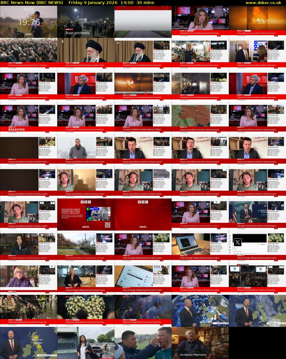 BBC News Now (BBC NEWS) Friday 9 January 2026 14:00 - 14:30