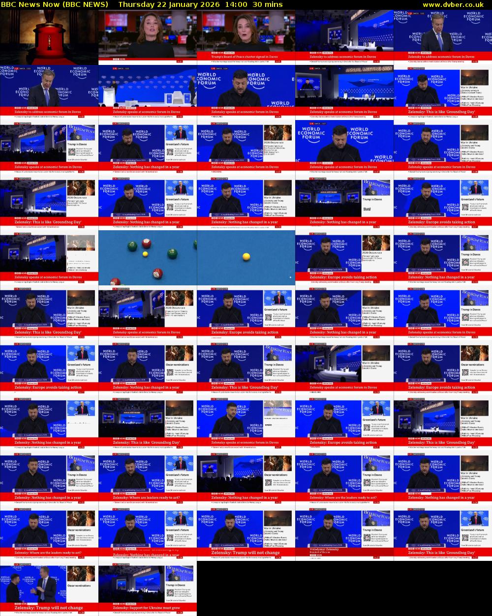 BBC News Now (BBC NEWS) Thursday 22 January 2026 14:00 - 14:30