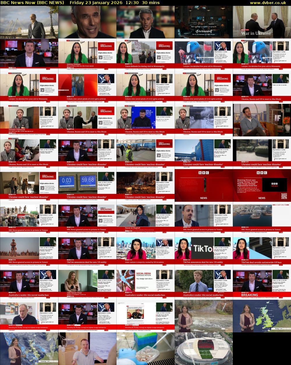 BBC News Now (BBC NEWS) Friday 23 January 2026 12:30 - 13:00