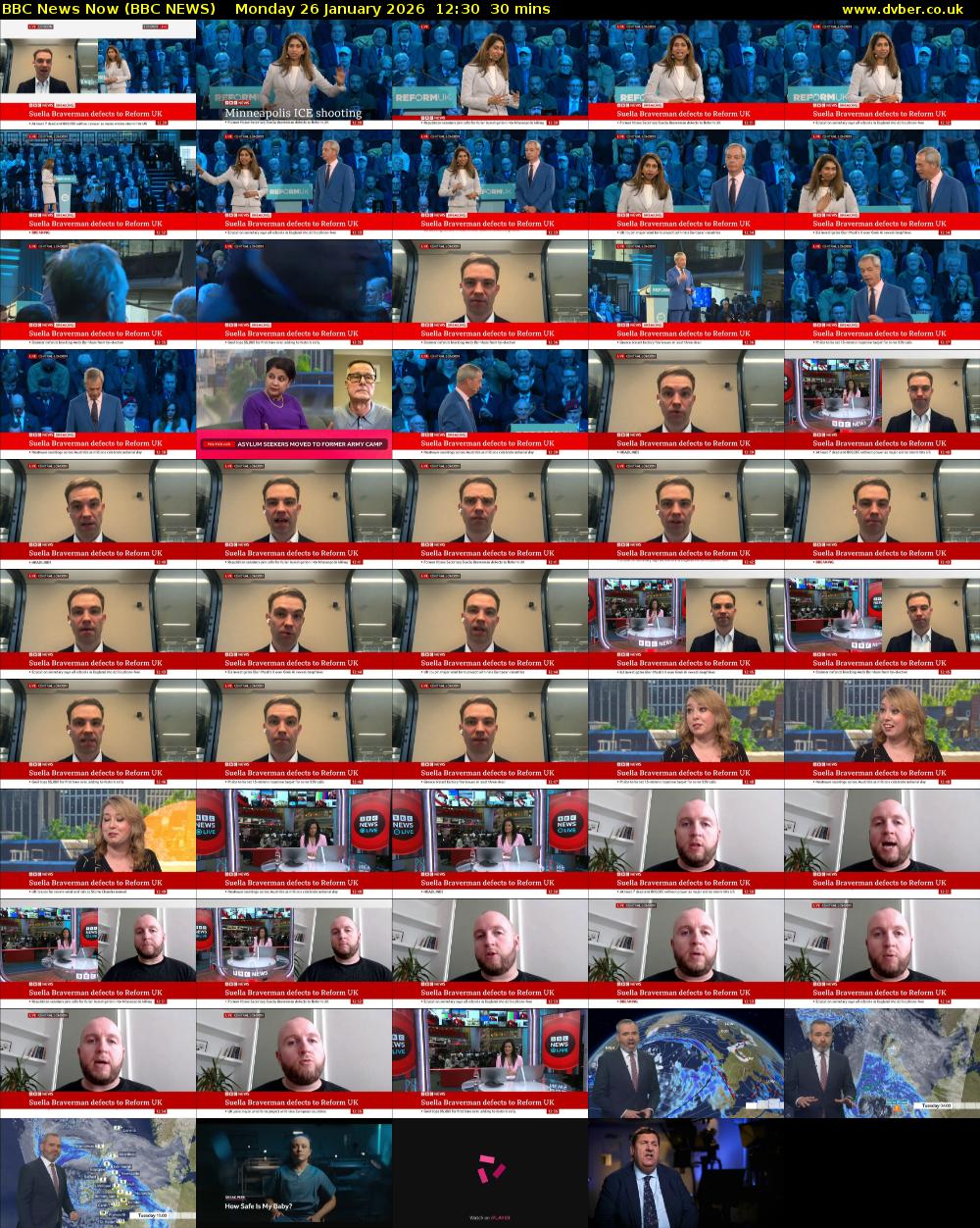 BBC News Now (BBC NEWS) Monday 26 January 2026 12:30 - 13:00