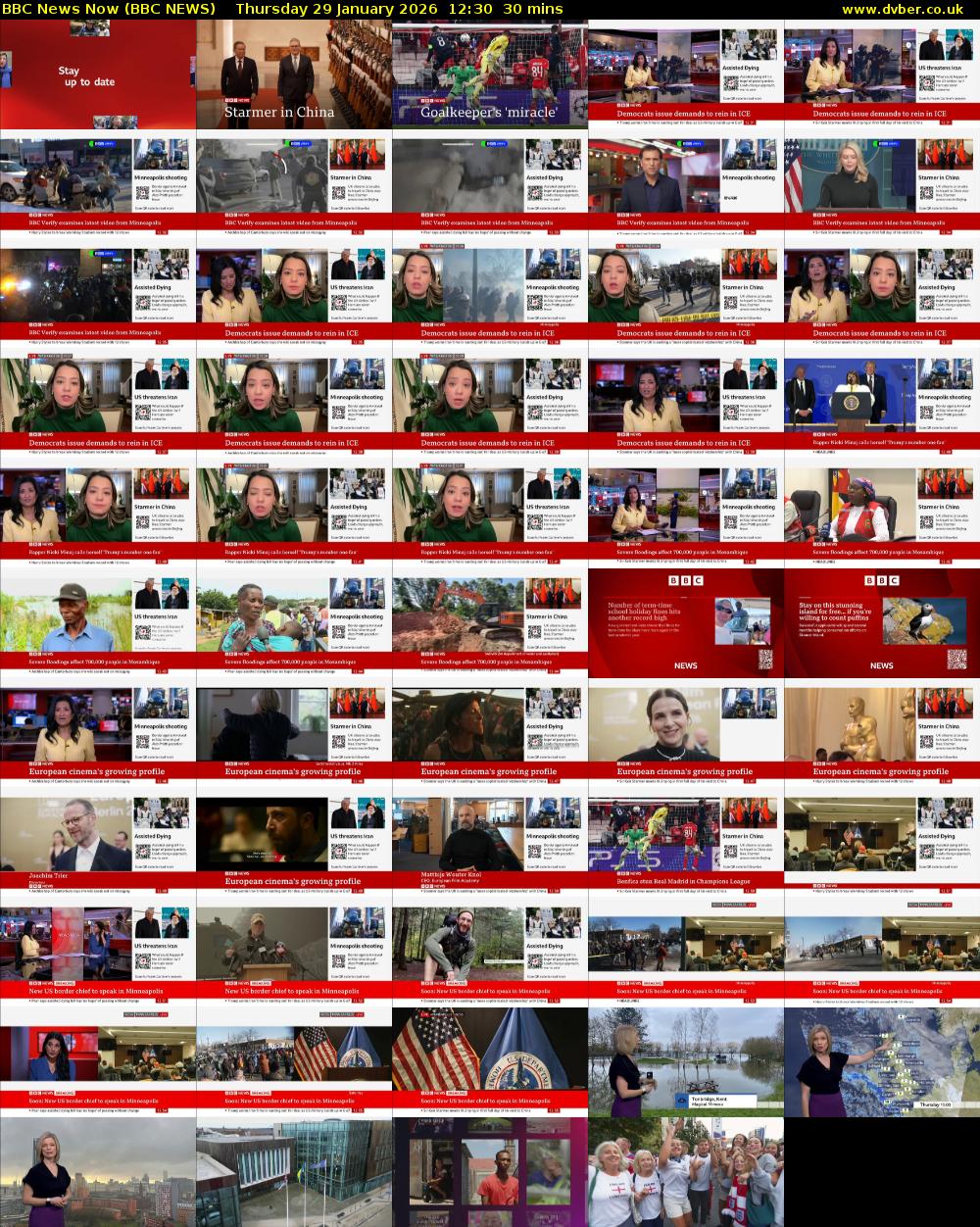 BBC News Now (BBC NEWS) Thursday 29 January 2026 12:30 - 13:00