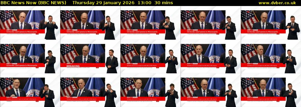 BBC News Now (BBC NEWS) Thursday 29 January 2026 13:00 - 13:30
