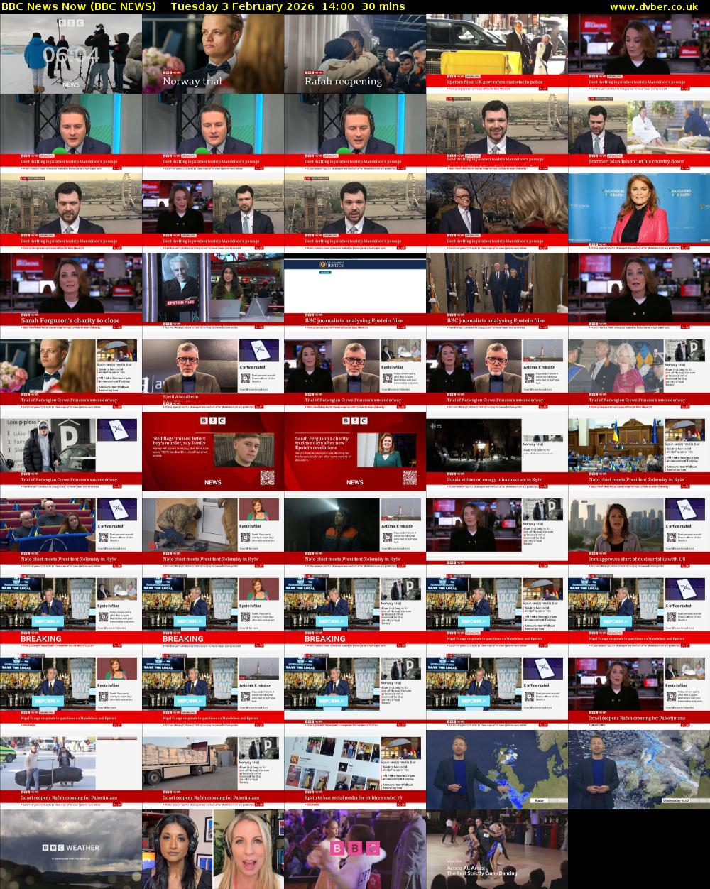 BBC News Now (BBC NEWS) Tuesday 3 February 2026 14:00 - 14:30