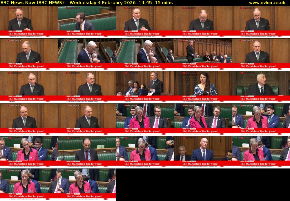 BBC News Now (BBC NEWS) Wednesday 4 February 2026 14:45 - 15:00