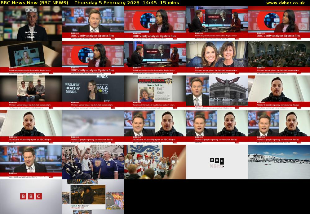 BBC News Now (BBC NEWS) Thursday 5 February 2026 14:45 - 15:00
