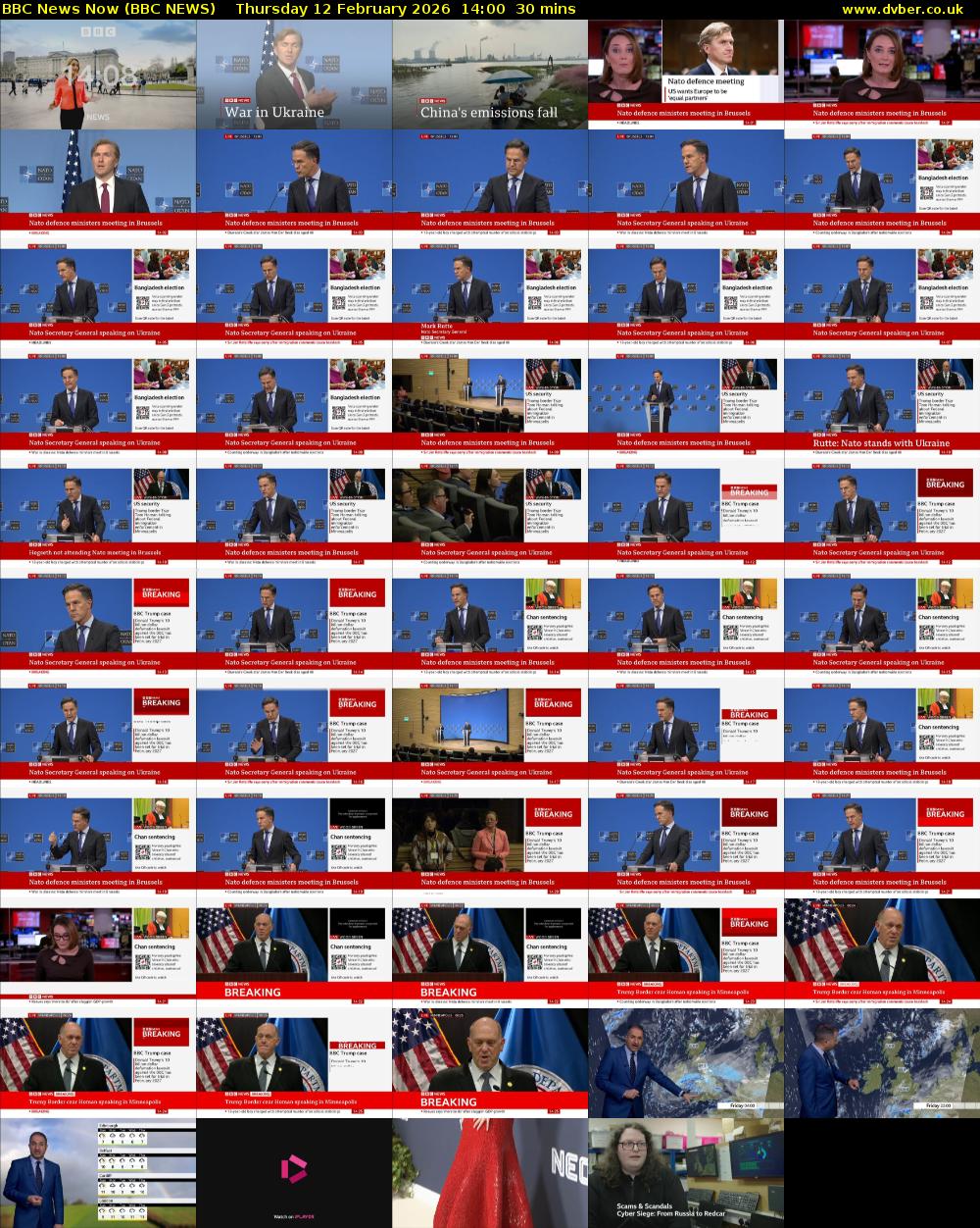 BBC News Now (BBC NEWS) Thursday 12 February 2026 14:00 - 14:30