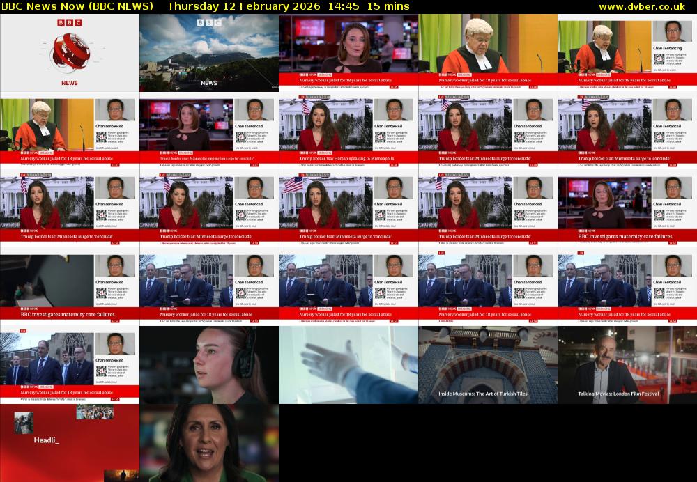 BBC News Now (BBC NEWS) Thursday 12 February 2026 14:45 - 15:00