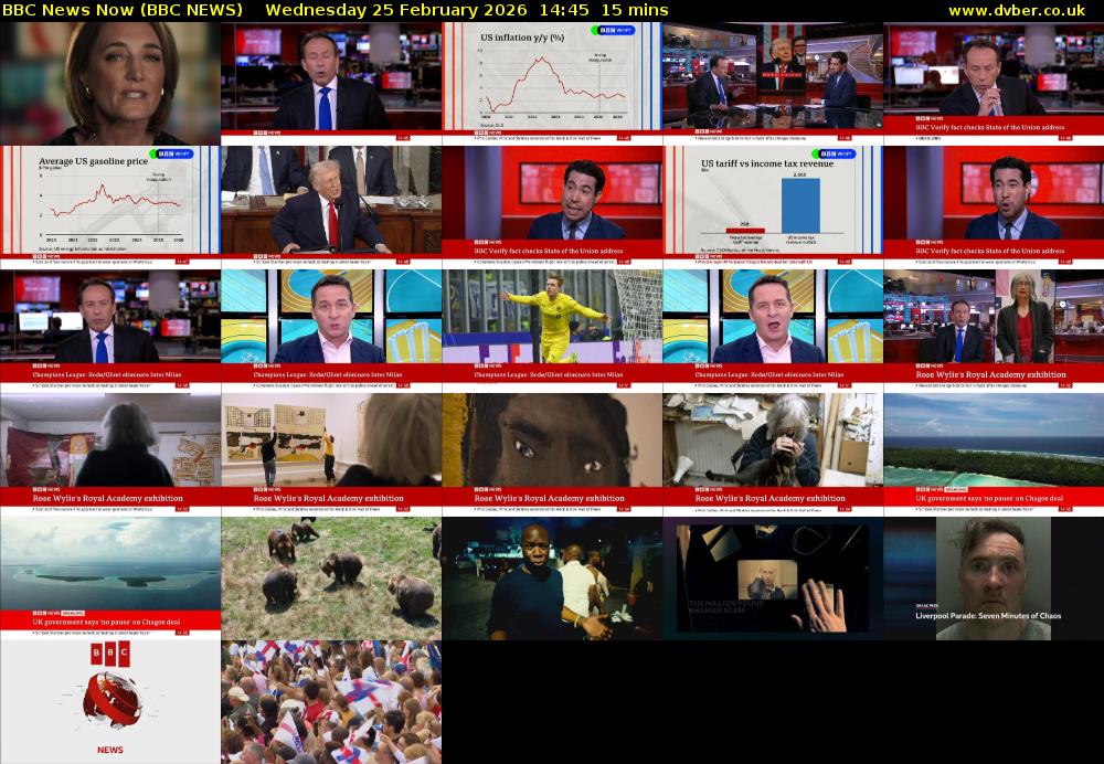 BBC News Now (BBC NEWS) Wednesday 25 February 2026 14:45 - 15:00