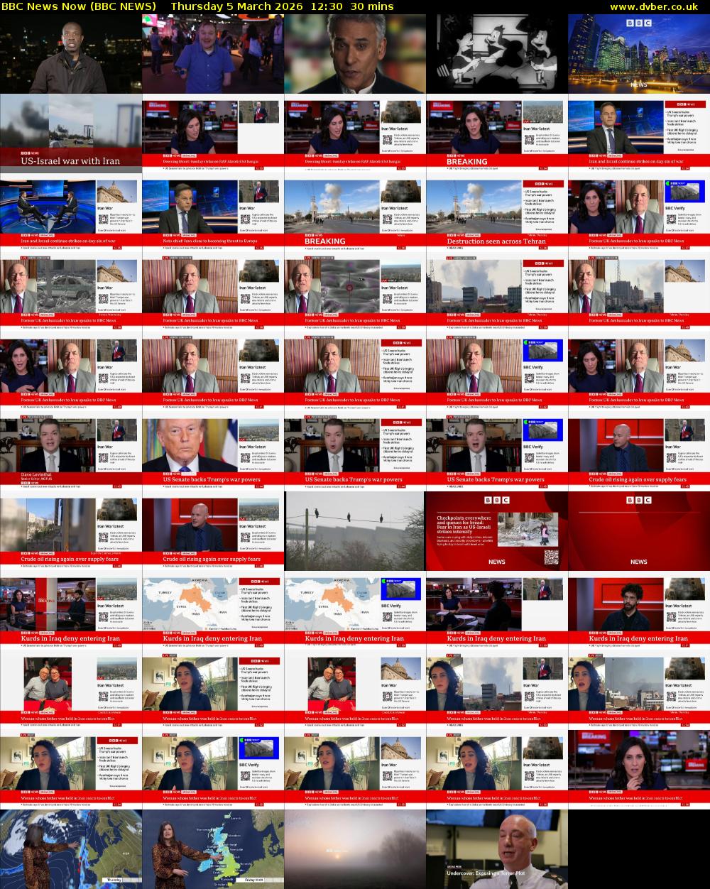BBC News Now (BBC NEWS) Thursday 5 March 2026 12:30 - 13:00