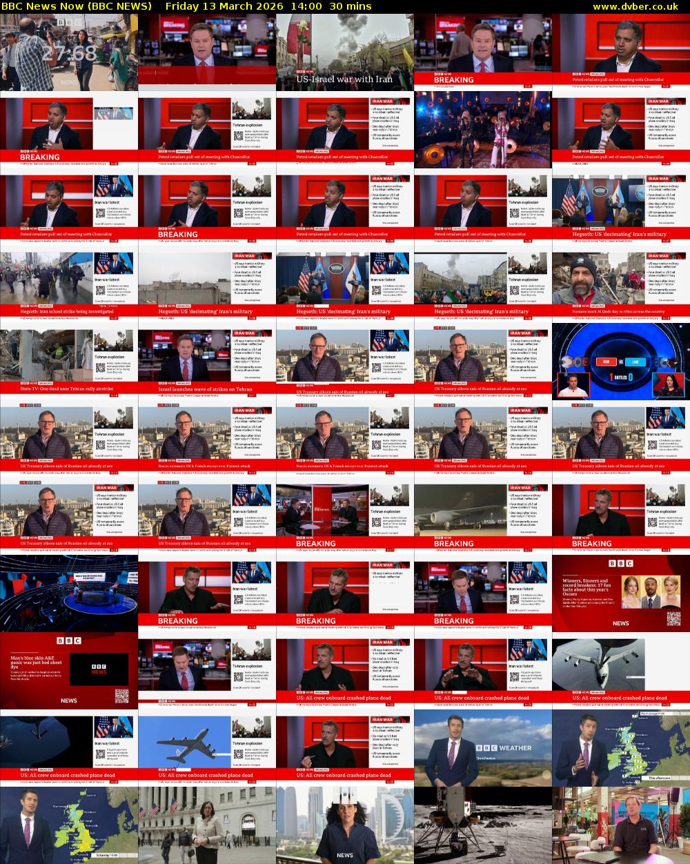 BBC News Now (BBC NEWS) Friday 13 March 2026 14:00 - 14:30