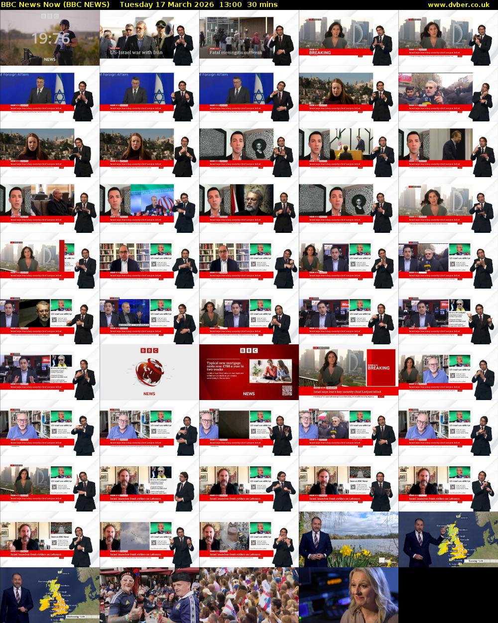 BBC News Now (BBC NEWS) Tuesday 17 March 2026 13:00 - 13:30