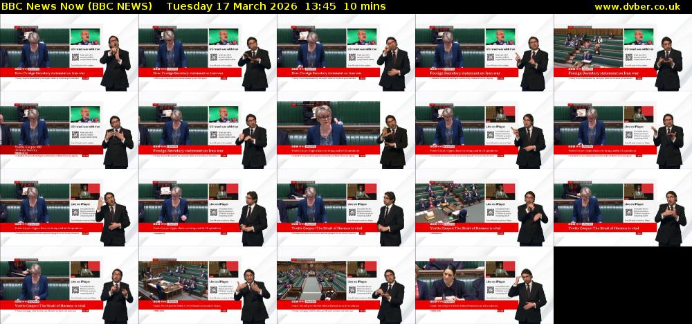 BBC News Now (BBC NEWS) Tuesday 17 March 2026 13:45 - 13:55