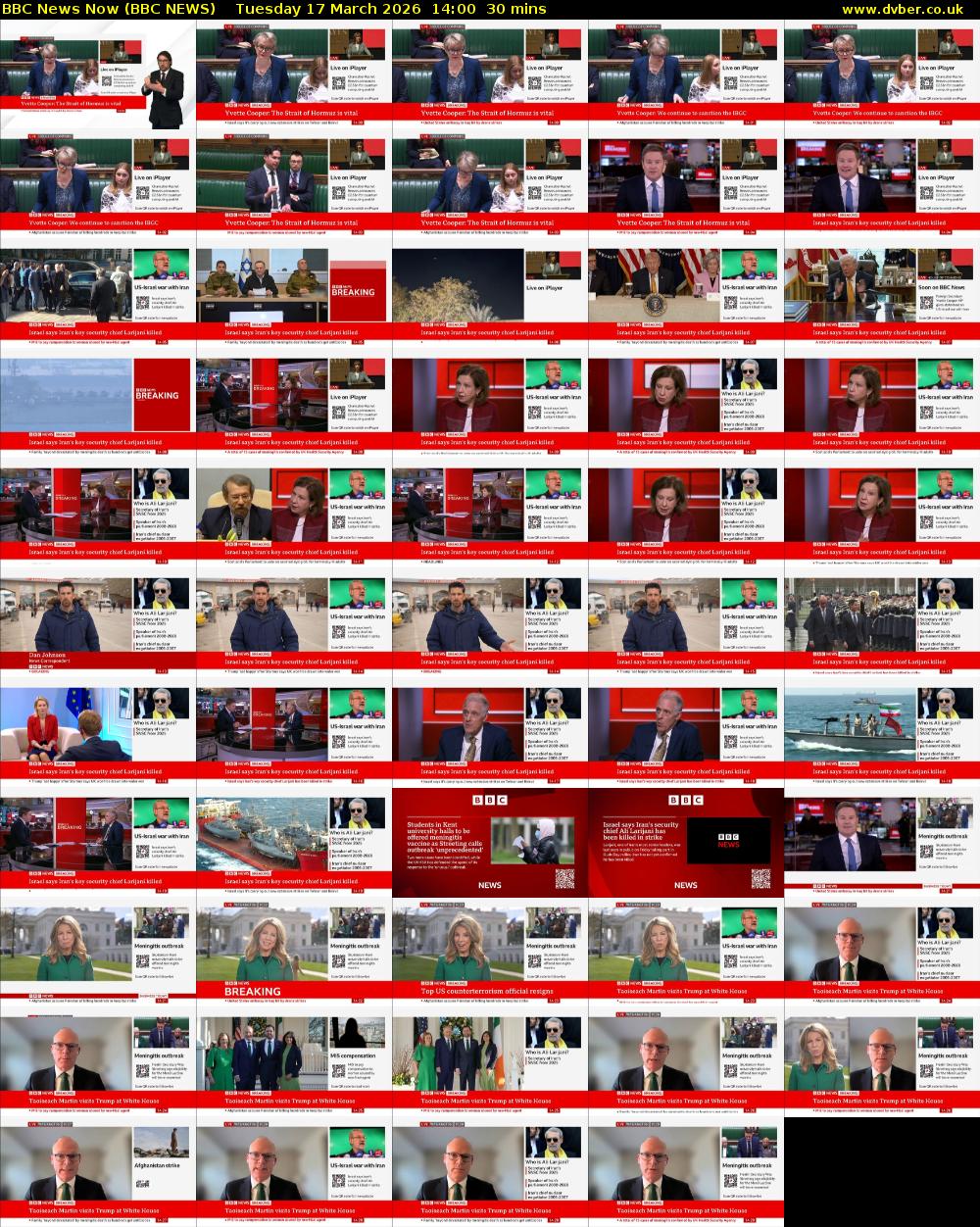 BBC News Now (BBC NEWS) Tuesday 17 March 2026 14:00 - 14:30