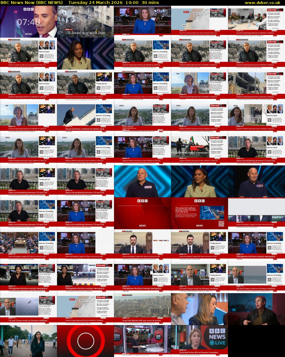 BBC News Now (BBC NEWS) Tuesday 24 March 2026 14:00 - 14:30
