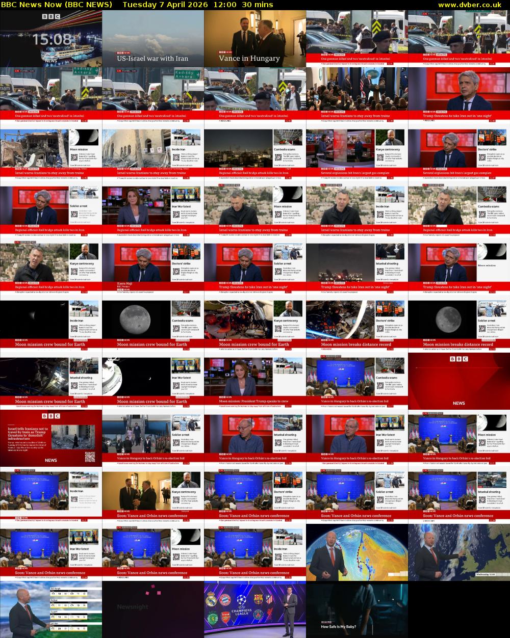 BBC News Now (BBC NEWS) Tuesday 7 April 2026 12:00 - 12:30