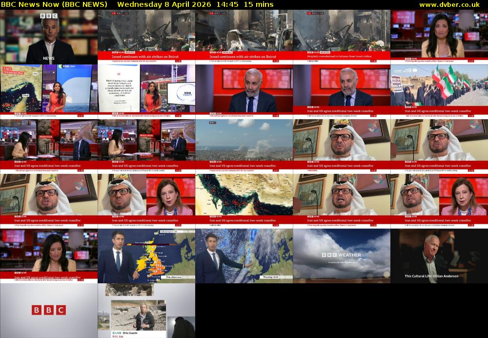 BBC News Now (BBC NEWS) Wednesday 8 April 2026 14:45 - 15:00