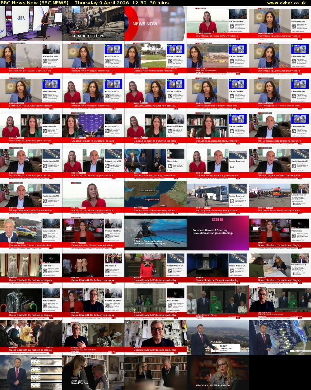 BBC News Now (BBC NEWS) Thursday 9 April 2026 12:30 - 13:00