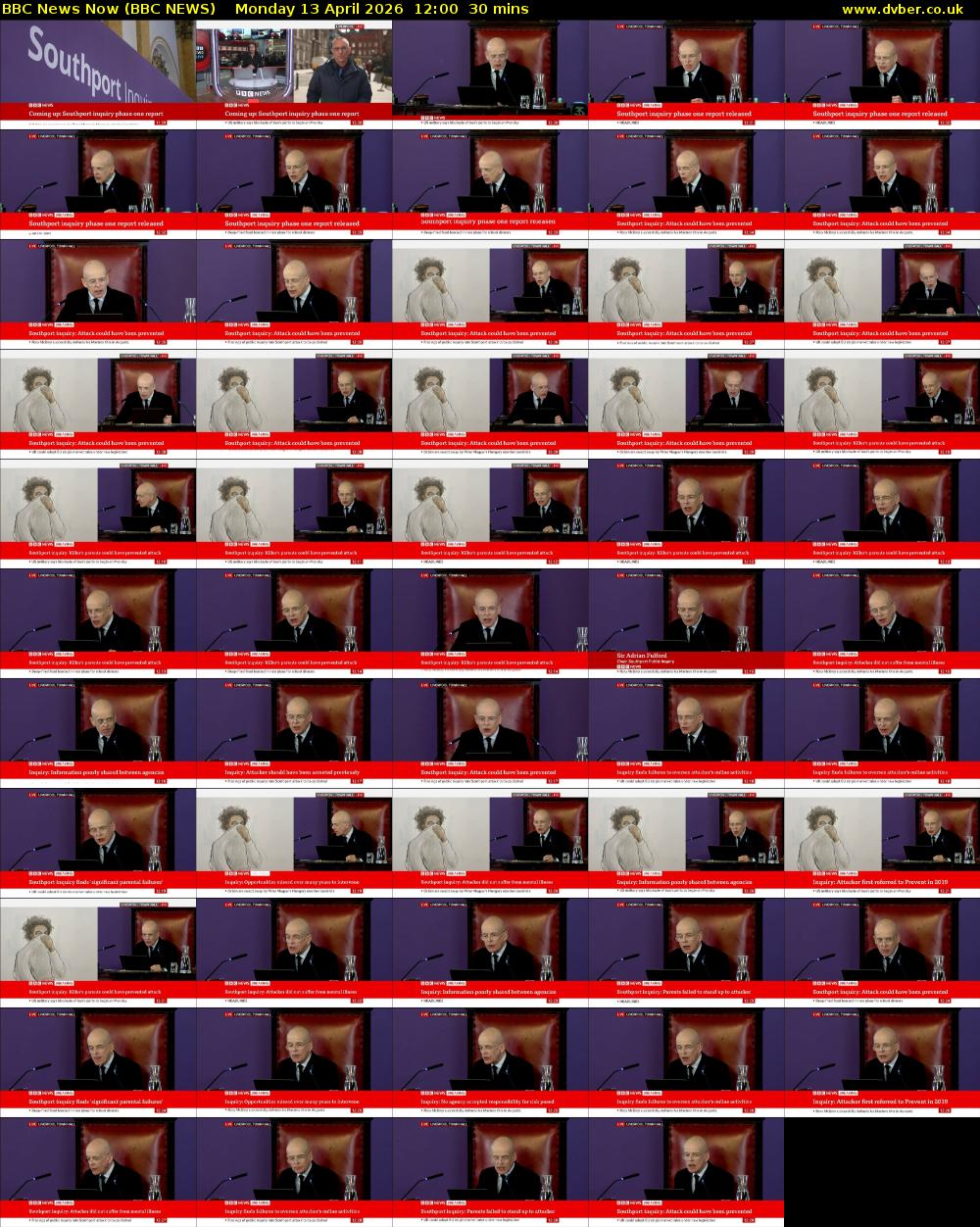 BBC News Now (BBC NEWS) Monday 13 April 2026 12:00 - 12:30