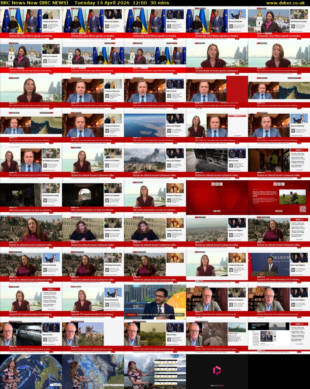 BBC News Now (BBC NEWS) Tuesday 14 April 2026 12:00 - 12:30