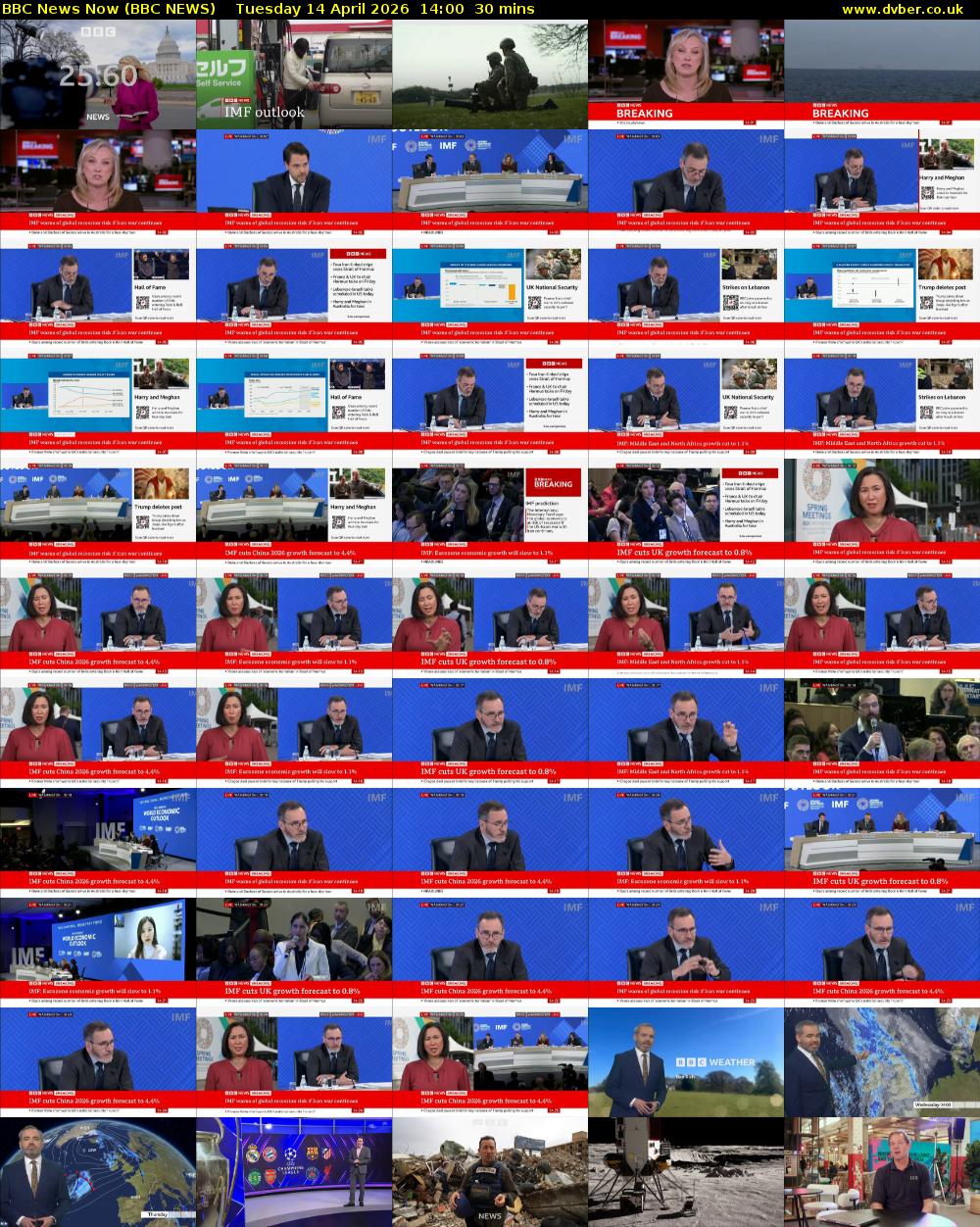 BBC News Now (BBC NEWS) Tuesday 14 April 2026 14:00 - 14:30