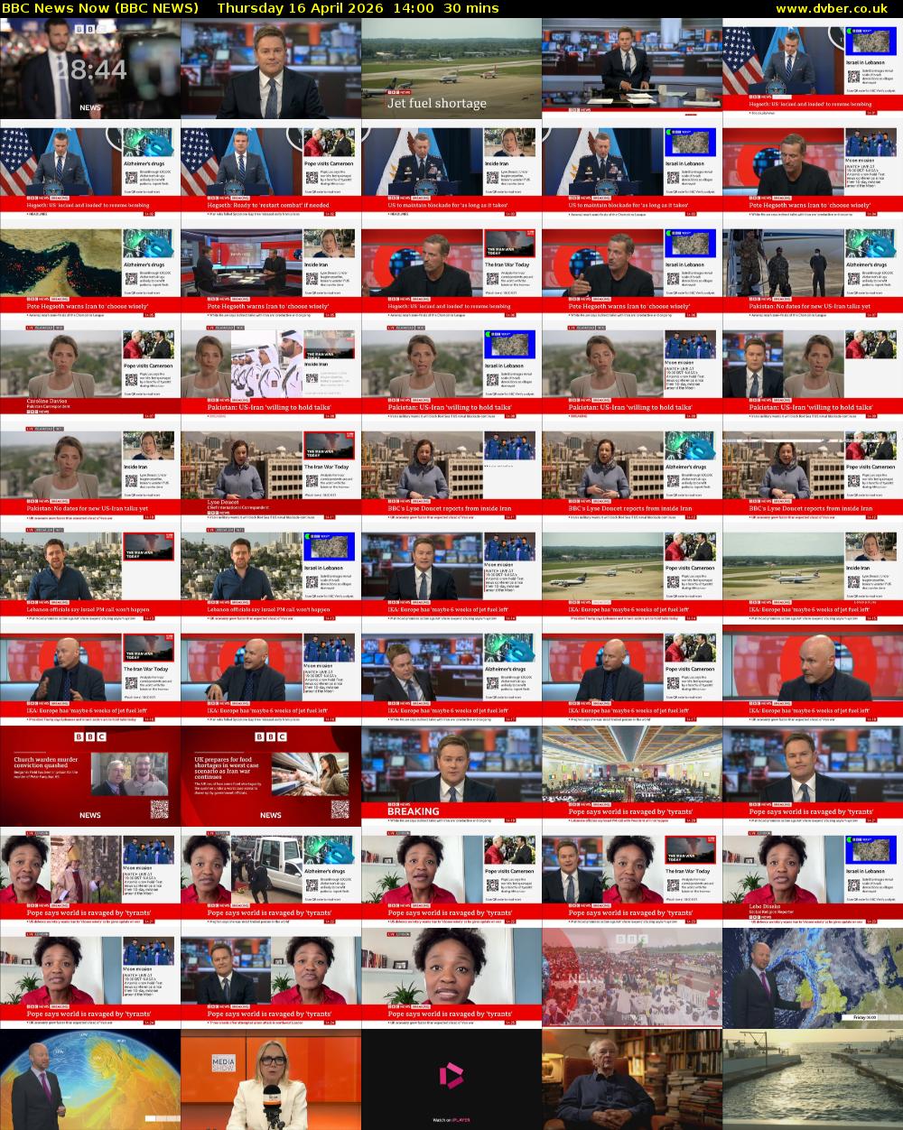 BBC News Now (BBC NEWS) Thursday 16 April 2026 14:00 - 14:30