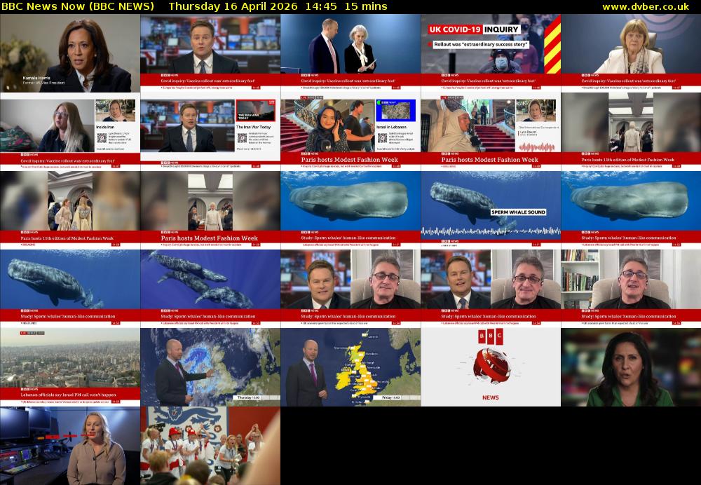 BBC News Now (BBC NEWS) Thursday 16 April 2026 14:45 - 15:00