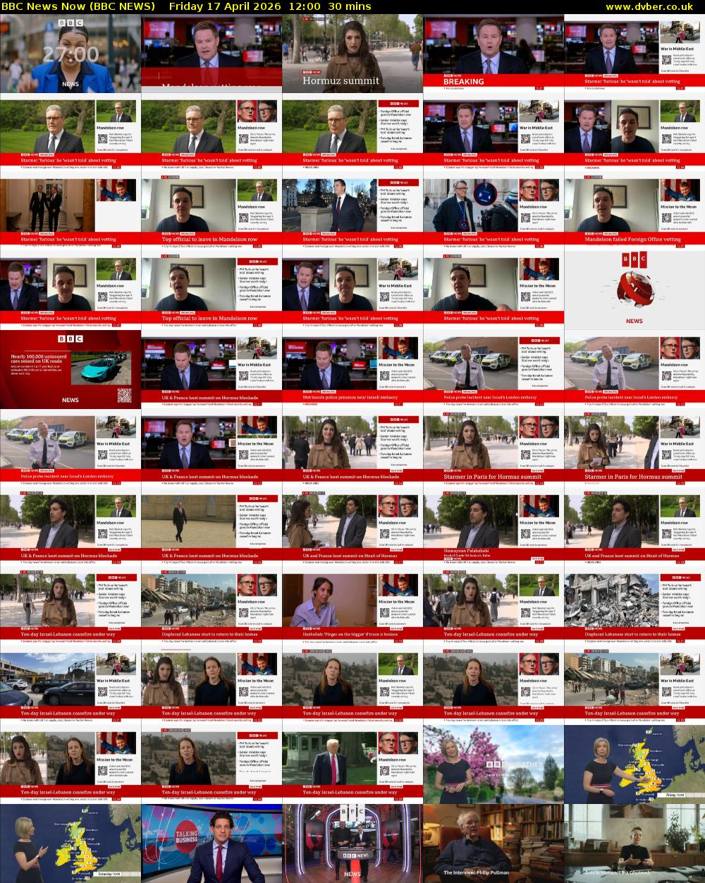 BBC News Now (BBC NEWS) Friday 17 April 2026 12:00 - 12:30