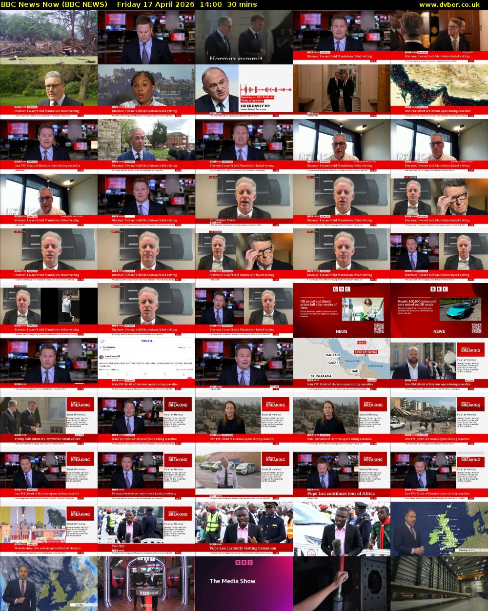 BBC News Now (BBC NEWS) Friday 17 April 2026 14:00 - 14:30