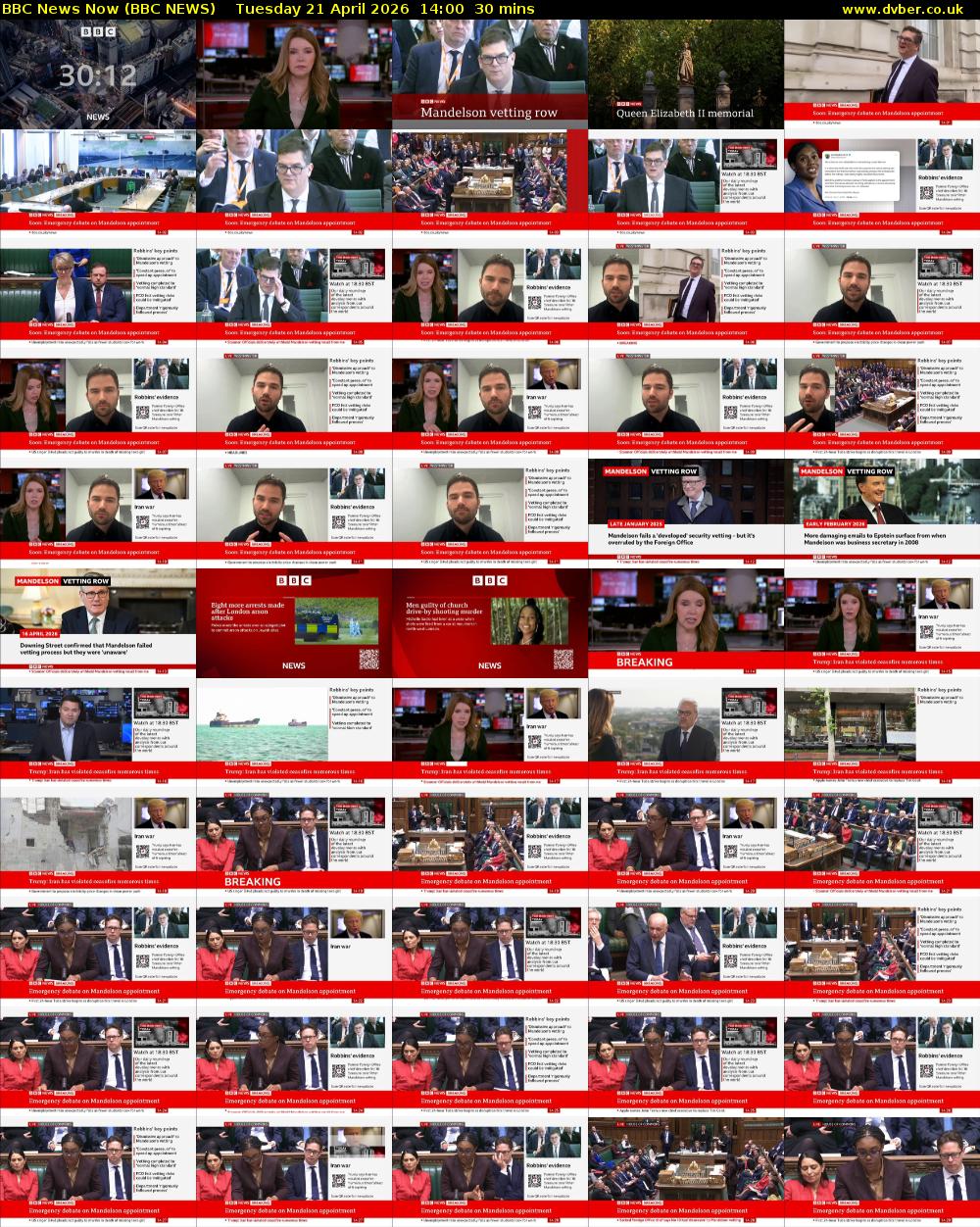 BBC News Now (BBC NEWS) Tuesday 21 April 2026 14:00 - 14:30