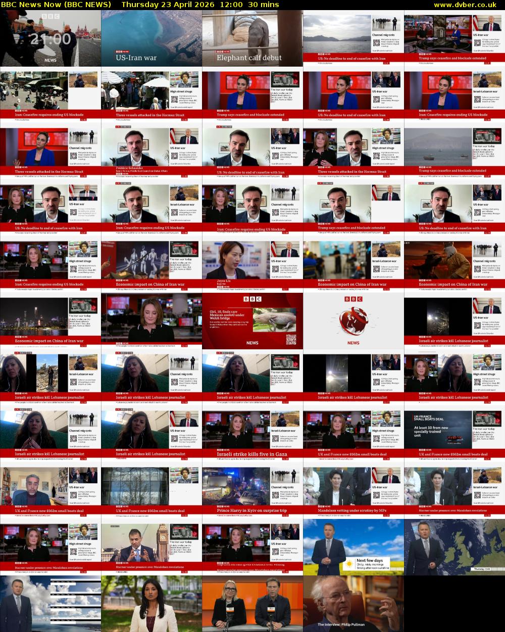 BBC News Now (BBC NEWS) Thursday 23 April 2026 12:00 - 12:30