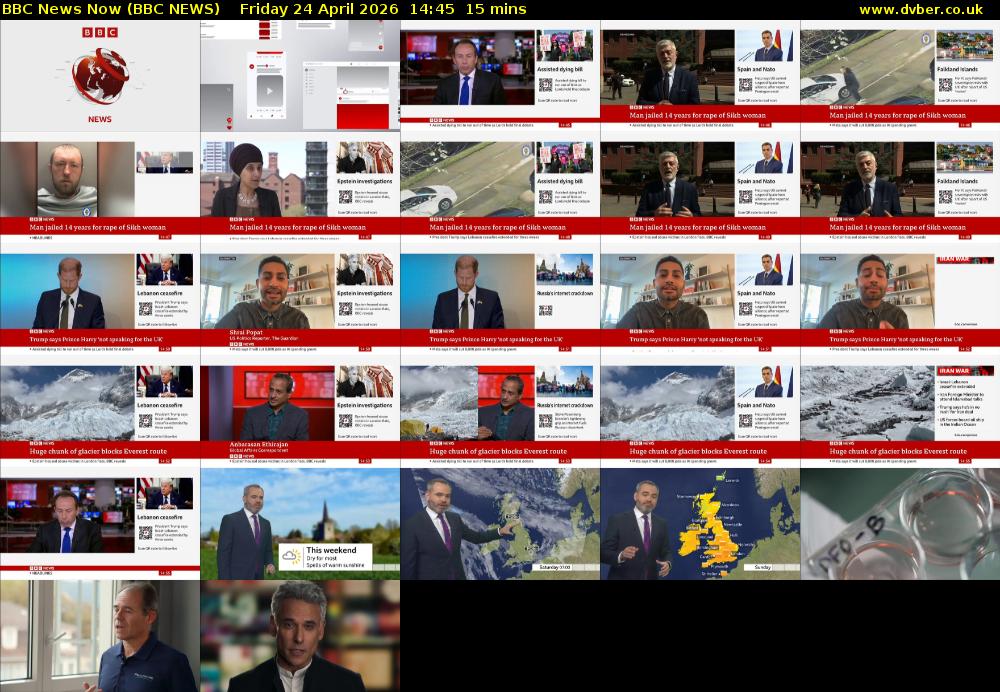 BBC News Now (BBC NEWS) Friday 24 April 2026 14:45 - 15:00