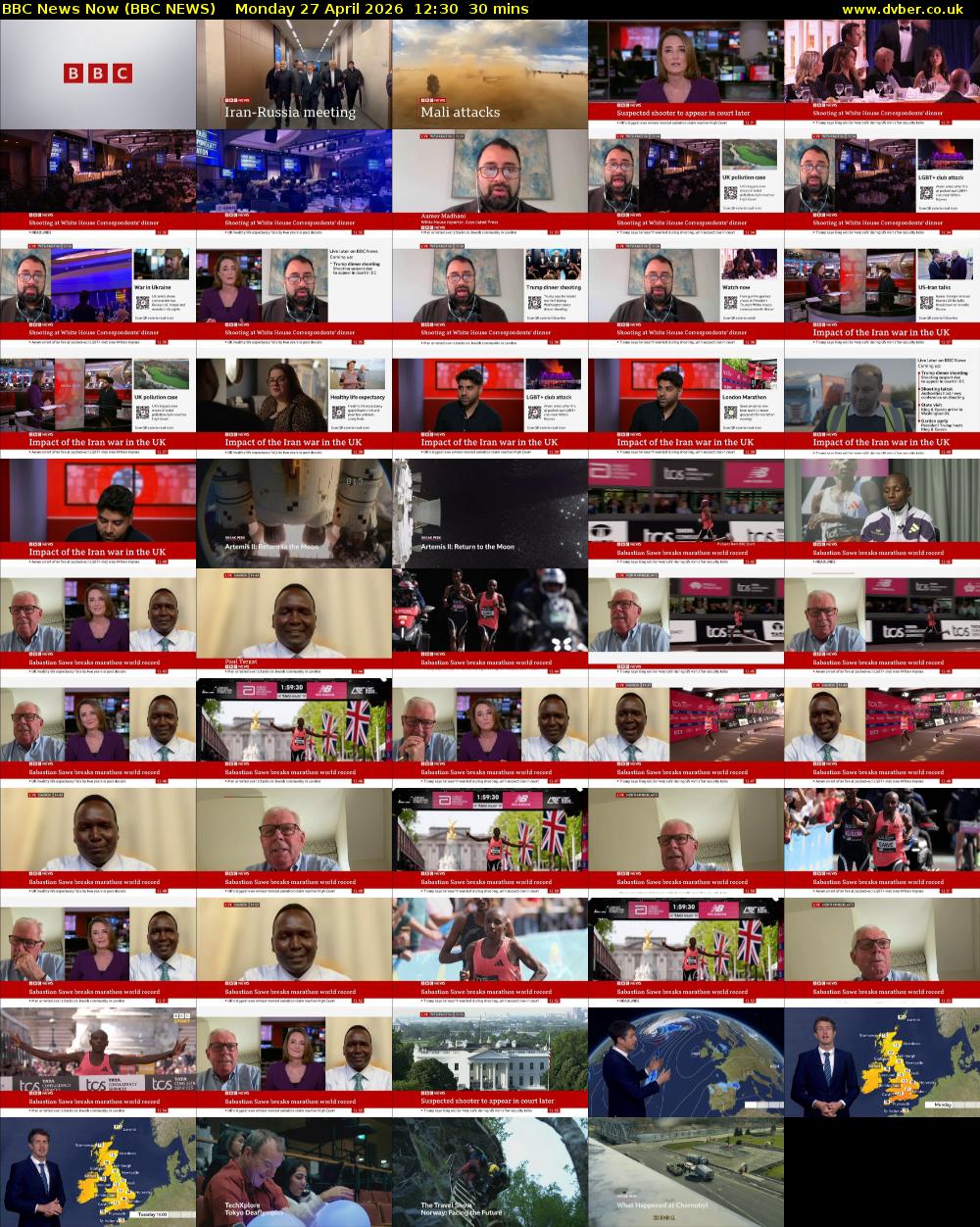 BBC News Now (BBC NEWS) Monday 27 April 2026 12:30 - 13:00
