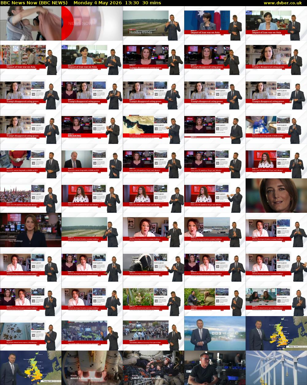 BBC News Now (BBC NEWS) Monday 4 May 2026 13:30 - 14:00