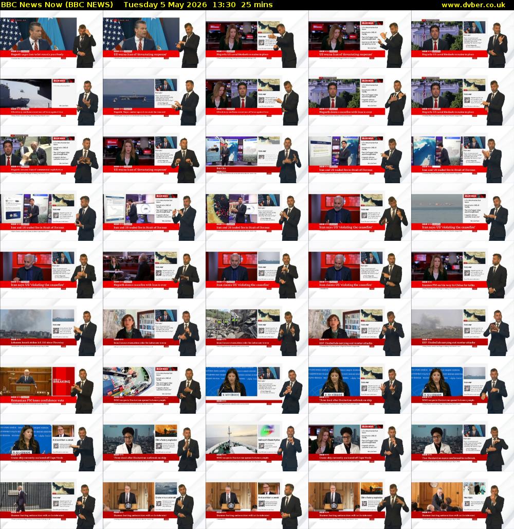 BBC News Now (BBC NEWS) Tuesday 5 May 2026 13:30 - 13:55