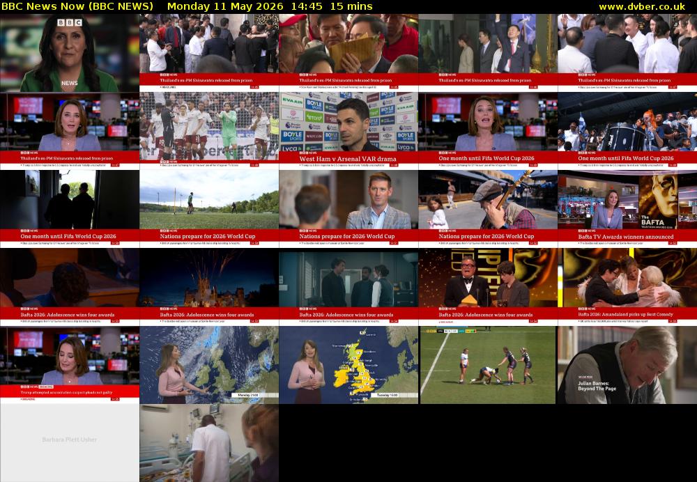 BBC News Now (BBC NEWS) Monday 11 May 2026 14:45 - 15:00