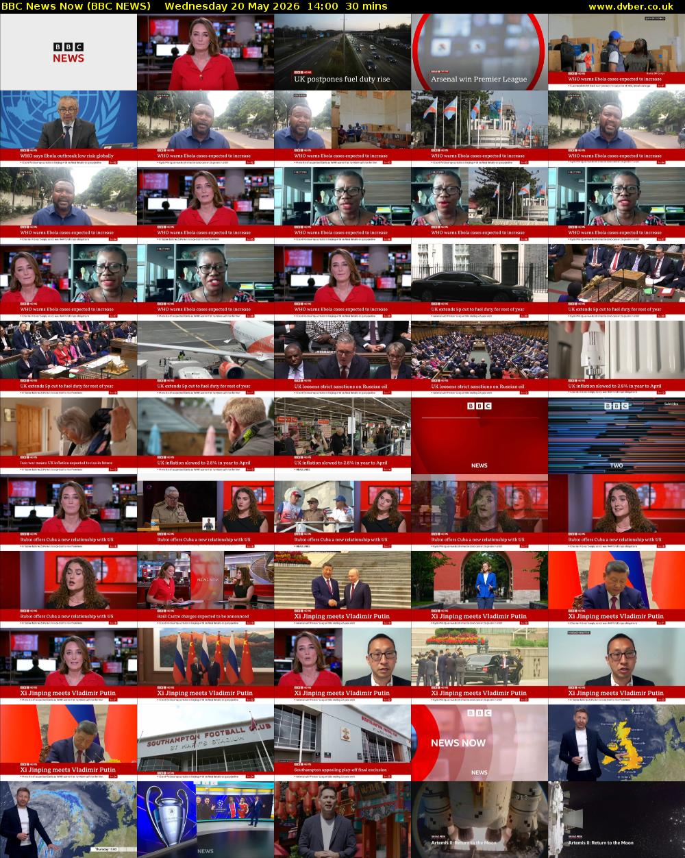 BBC News Now (BBC NEWS) Wednesday 20 May 2026 14:00 - 14:30