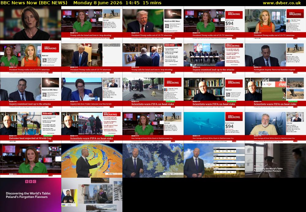 BBC News Now (BBC NEWS) Monday 8 June 2026 14:45 - 15:00