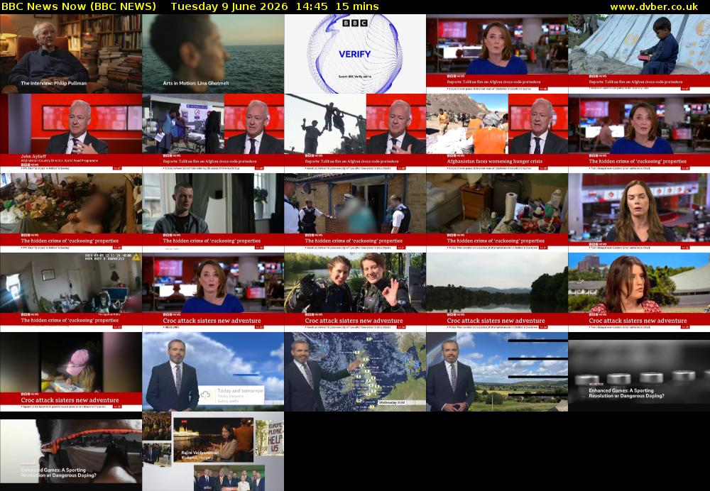 BBC News Now (BBC NEWS) Tuesday 9 June 2026 14:45 - 15:00