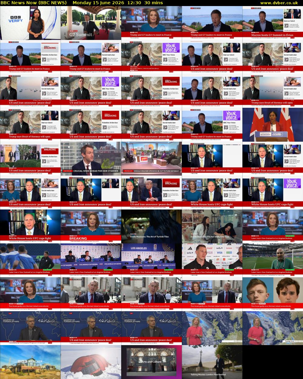 BBC News Now (BBC NEWS) Monday 15 June 2026 12:30 - 13:00