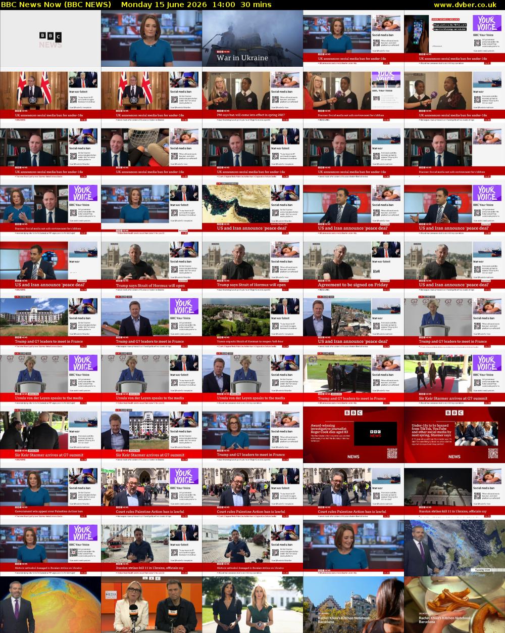 BBC News Now (BBC NEWS) Monday 15 June 2026 14:00 - 14:30
