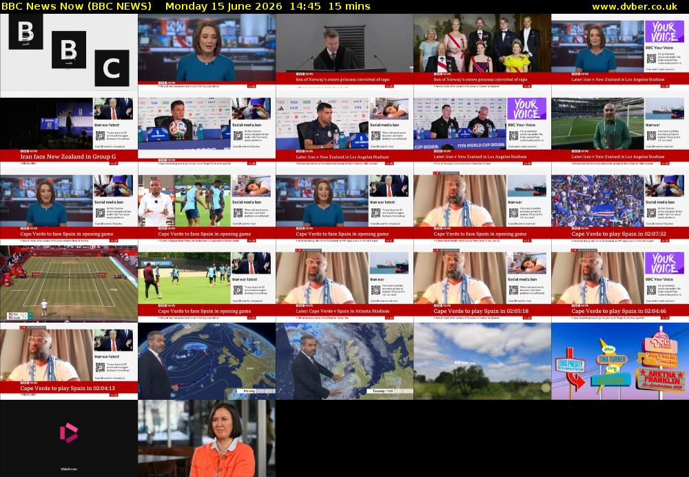 BBC News Now (BBC NEWS) Monday 15 June 2026 14:45 - 15:00