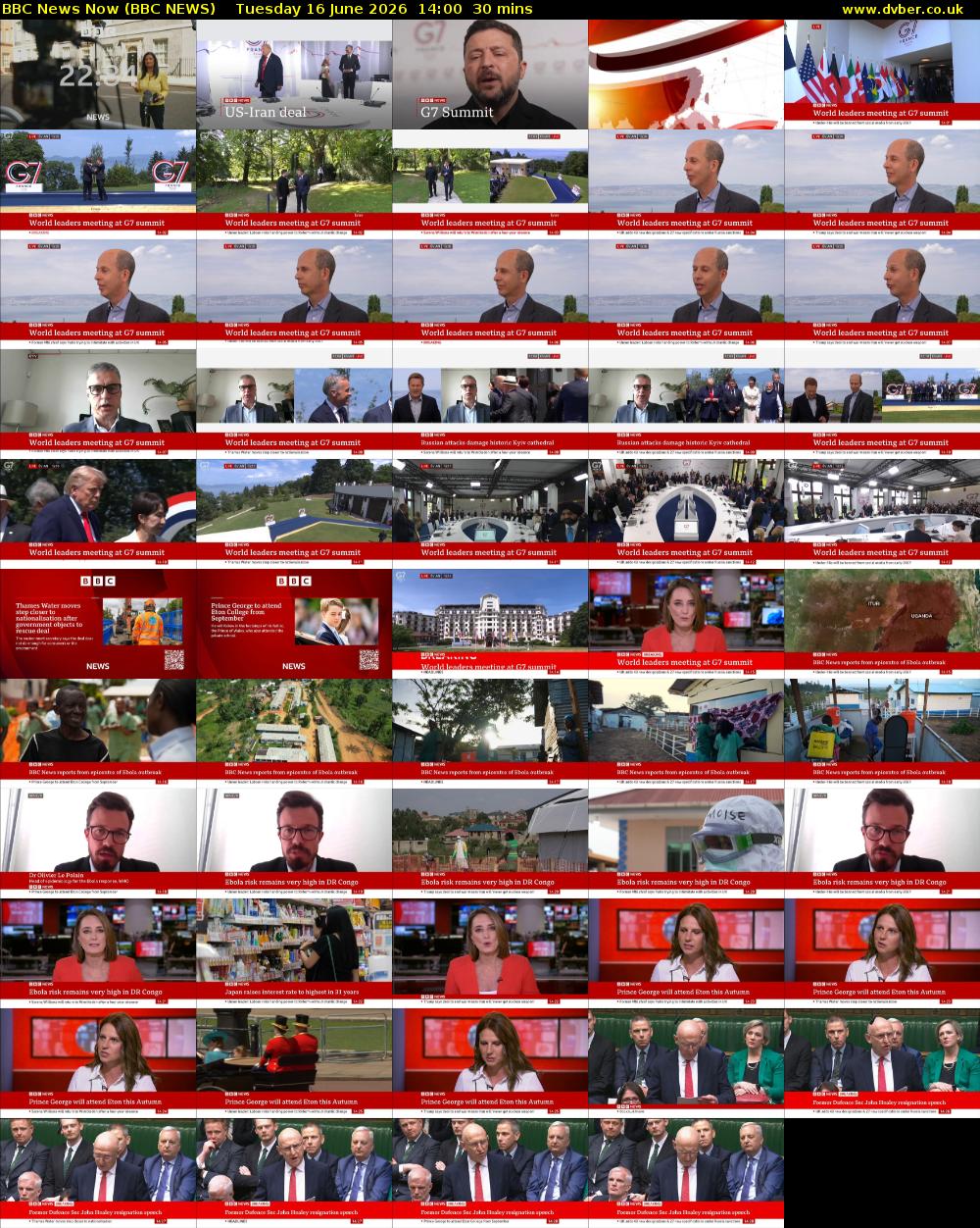 BBC News Now (BBC NEWS) Tuesday 16 June 2026 14:00 - 14:30