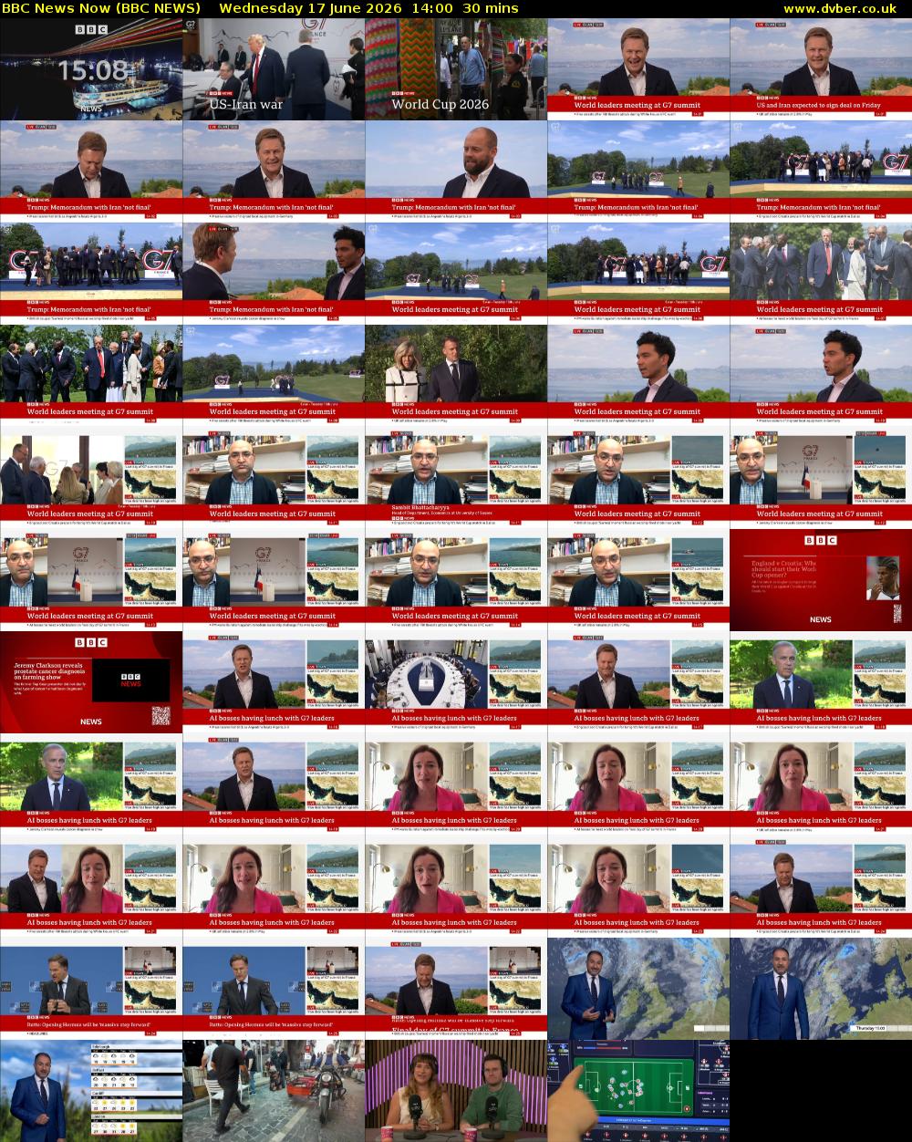 BBC News Now (BBC NEWS) Wednesday 17 June 2026 14:00 - 14:30