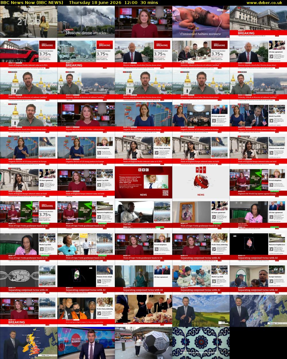 BBC News Now (BBC NEWS) Thursday 18 June 2026 12:00 - 12:30