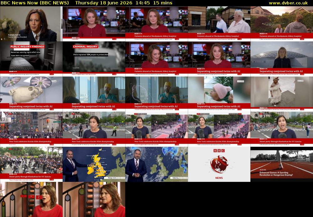 BBC News Now (BBC NEWS) Thursday 18 June 2026 14:45 - 15:00