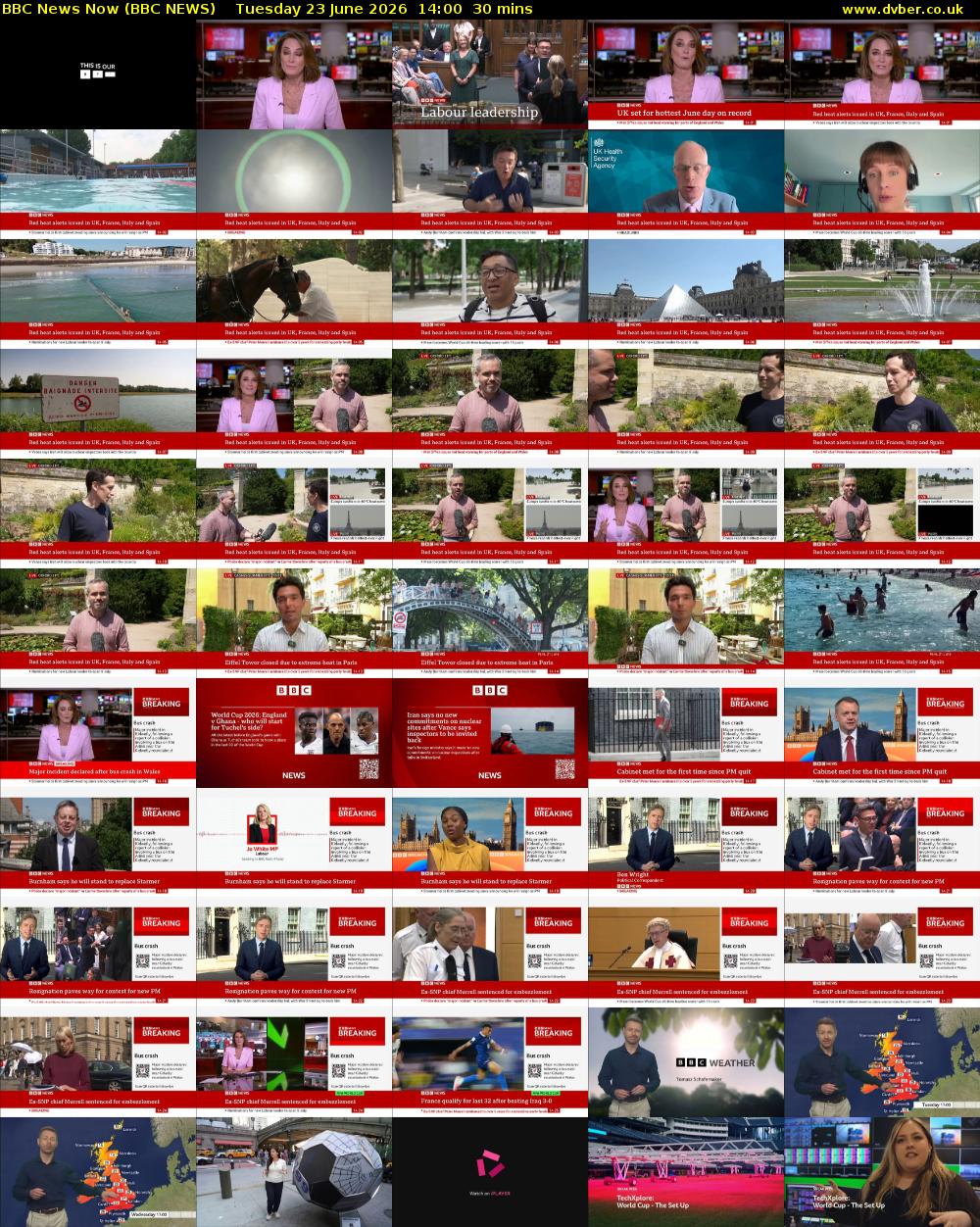BBC News Now (BBC NEWS) Tuesday 23 June 2026 14:00 - 14:30