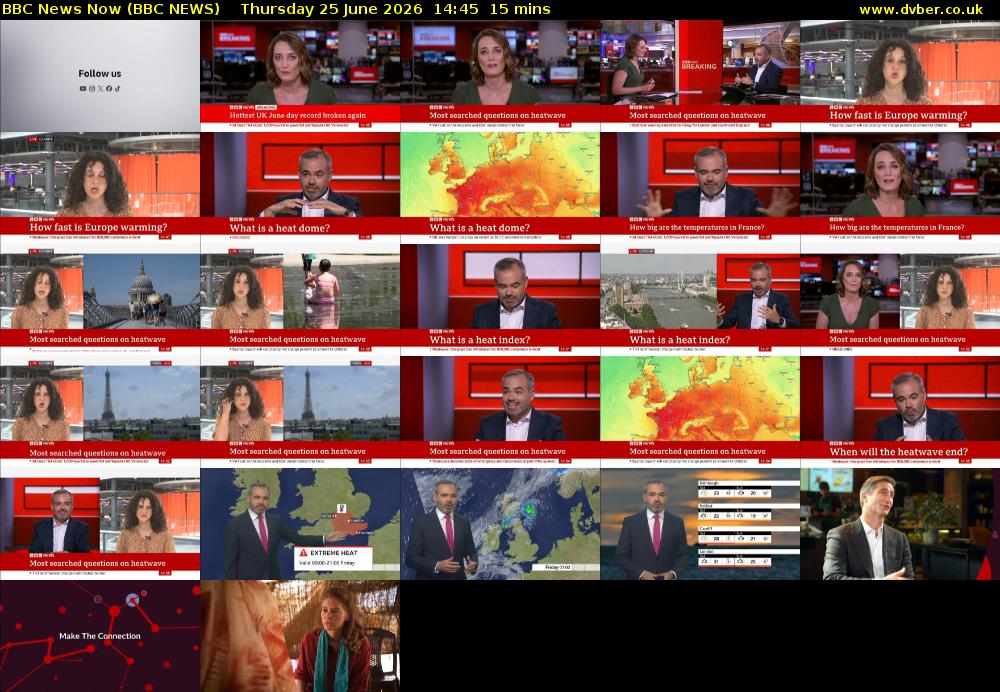 BBC News Now (BBC NEWS) Thursday 25 June 2026 14:45 - 15:00